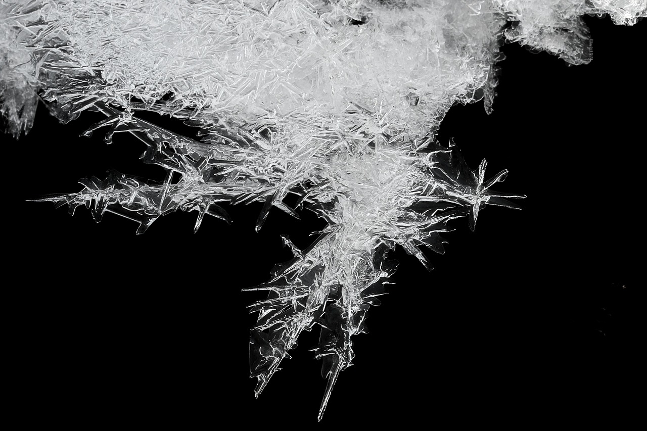frost, ice crystals, winter, icicles